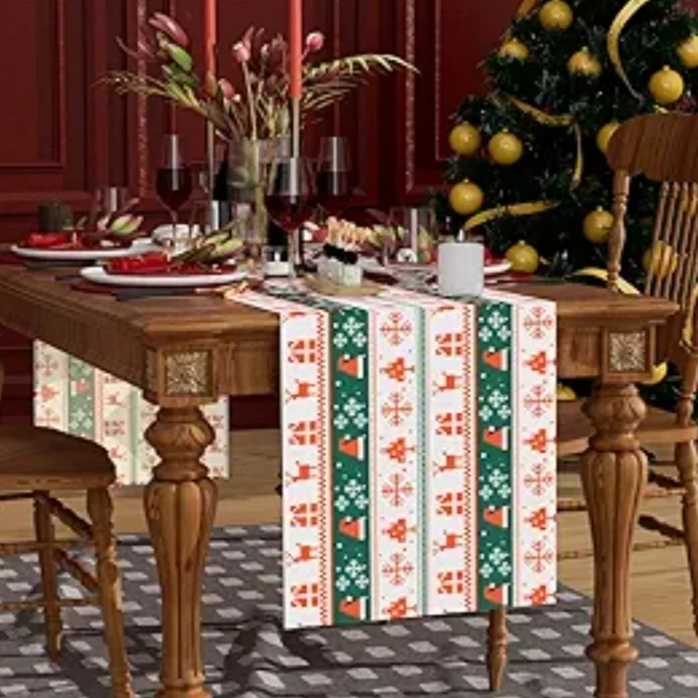 Dusenho Christmas Themed Table Runner 13 By 72 Inches Long